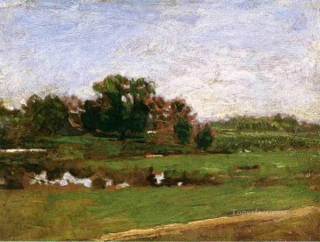  Par Pintura al %C3%B3leo - Estudio para The Meadows Gloucester New Jersey Realismo paisaje Thomas Eakins
